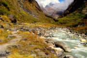 Near Machchhapuchre trekking at Annapurna Base camp trekking