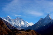 Everest, Amadablam and Lhotse in Nepal